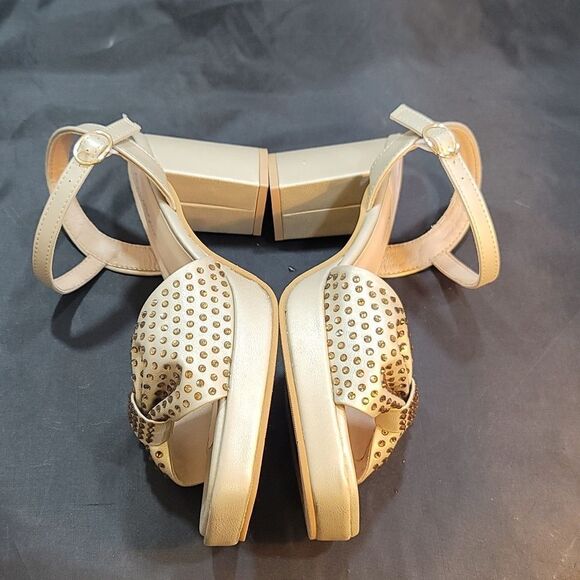 BRAND NEW WELLSFOUNTN RHINESTONE BOWNOT BLOCK HEEL OPEN-TOE SANDAL G1 - Picture 9 of 15